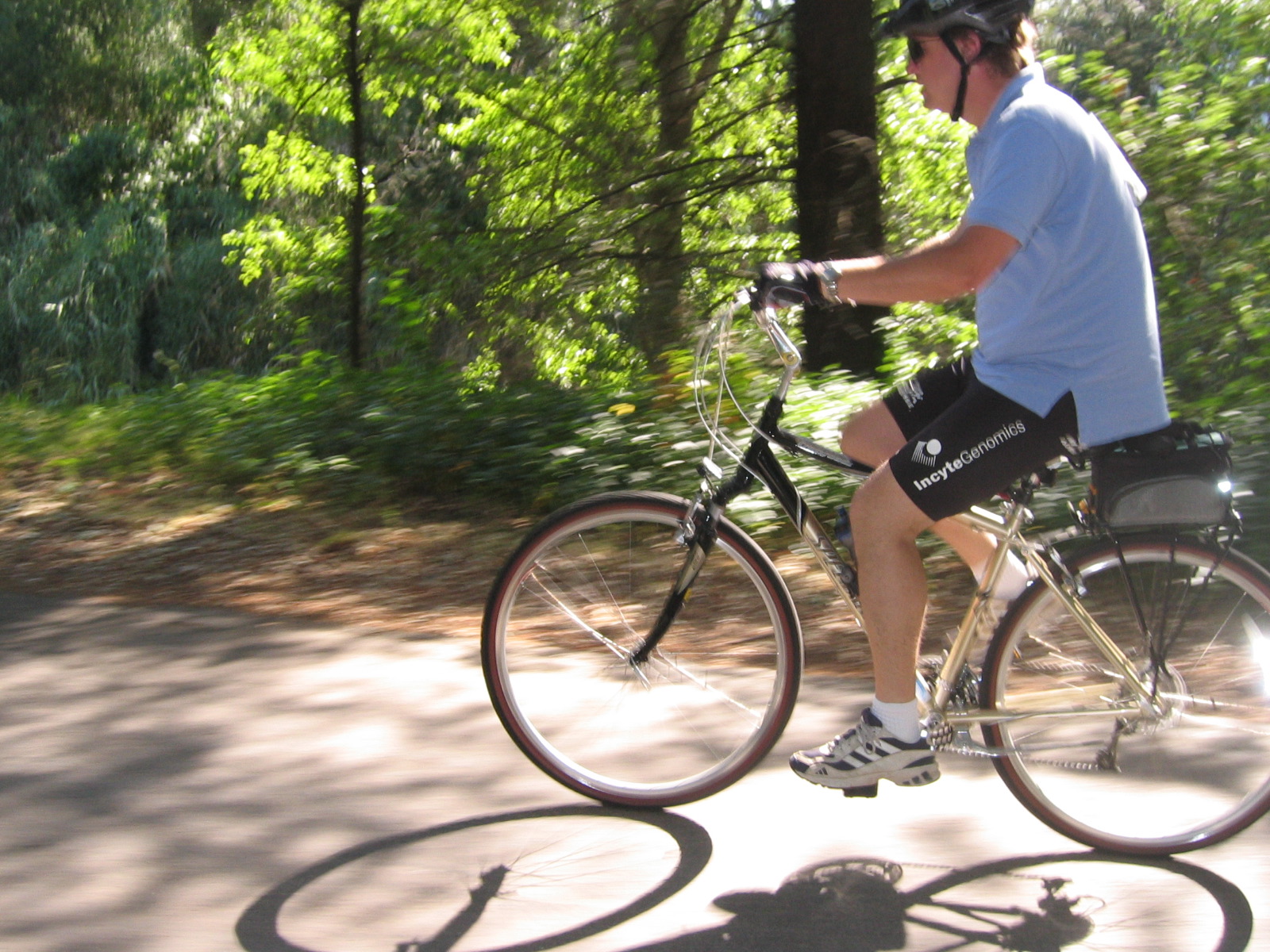 Edward's upright bike can really move