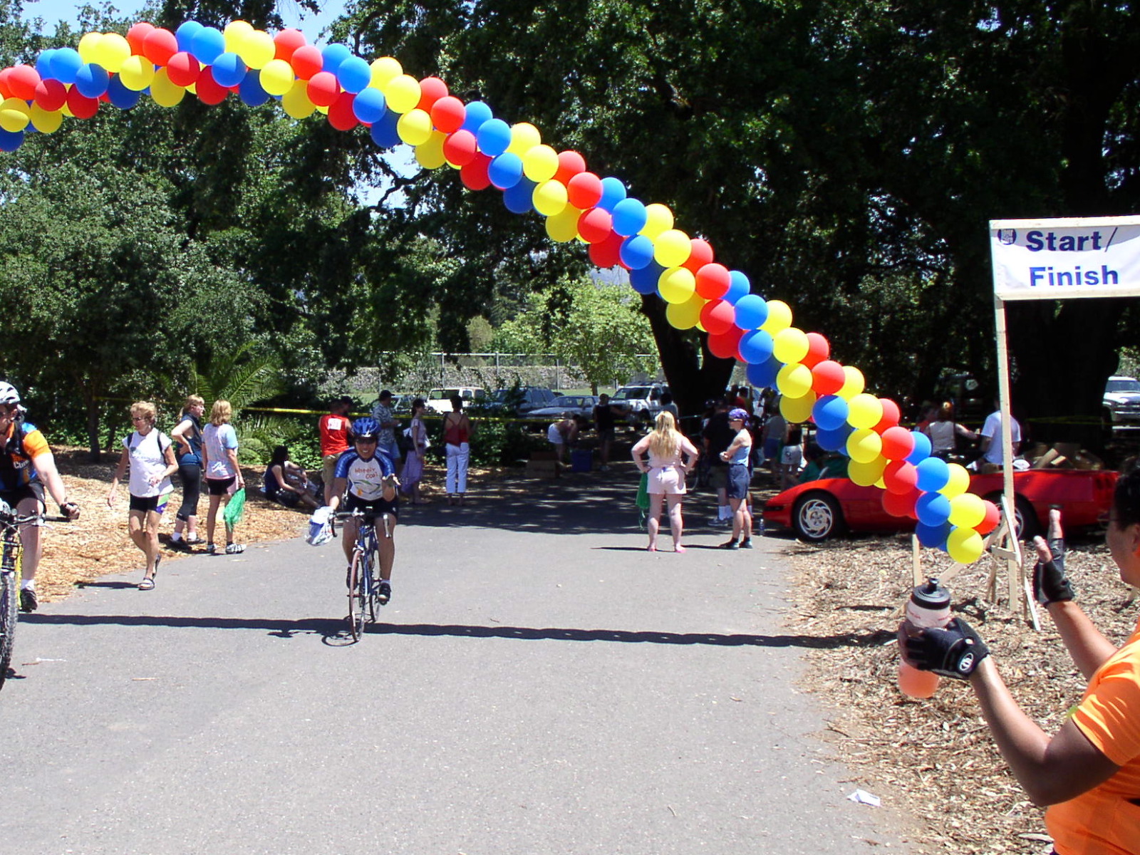 Dorothy at the finish